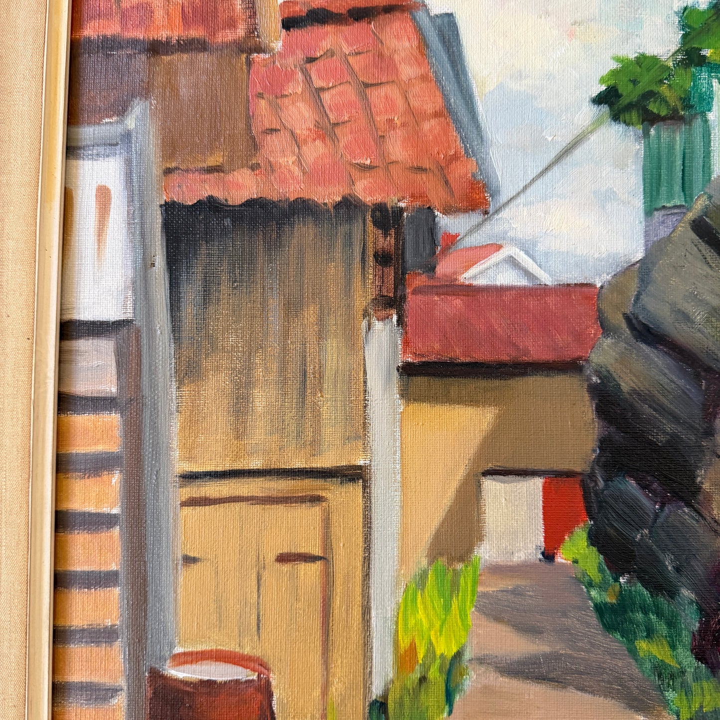 Summer Day in Bohuslän. Vintage Swedish Oil Painting by Karl Hugo Olsson