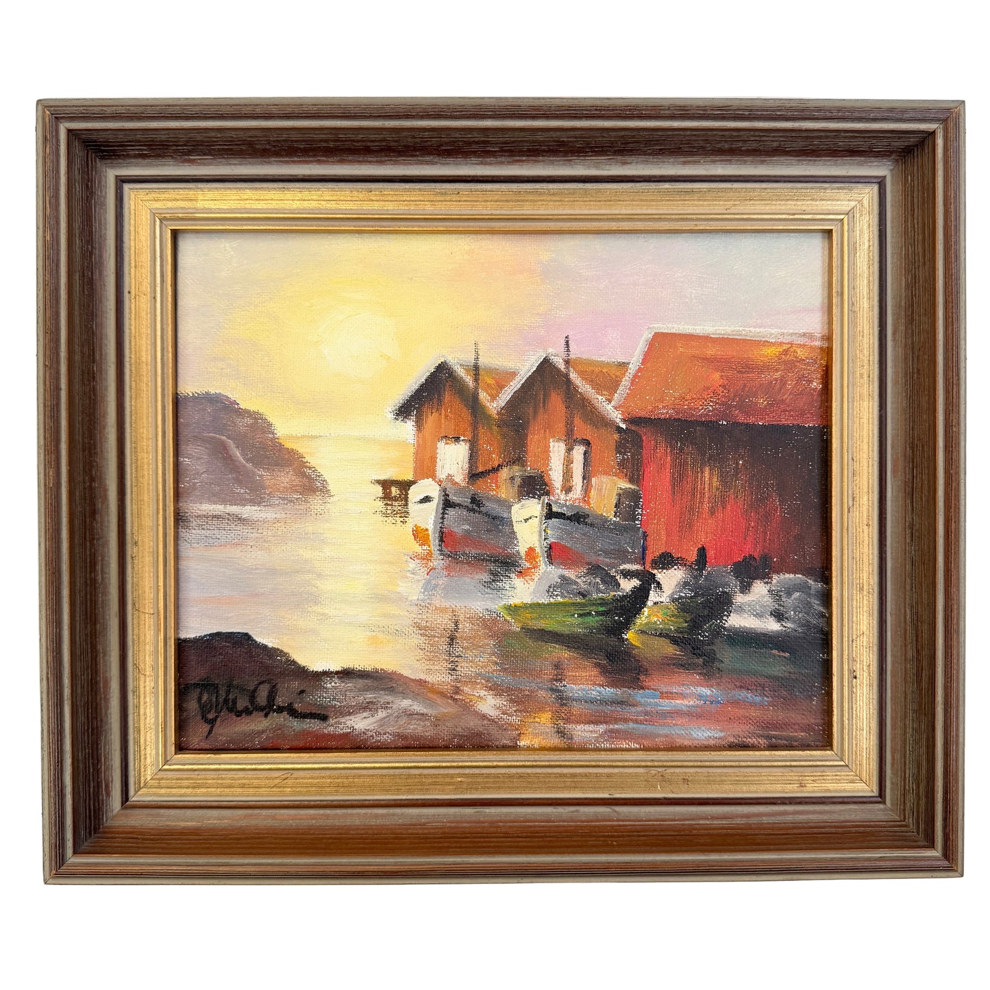 Bohuslän. Vintage Swedish Oil Painting