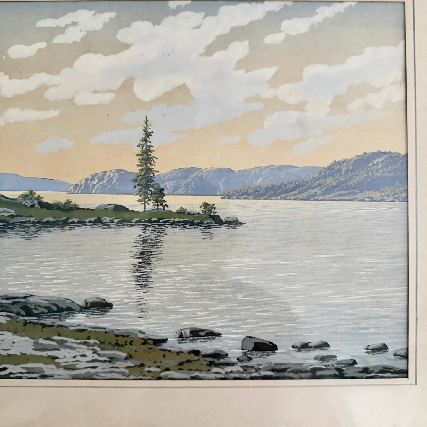 The Calm of 1931. Vintage Swedish Painting by Johan Lorens Riddersparre.
