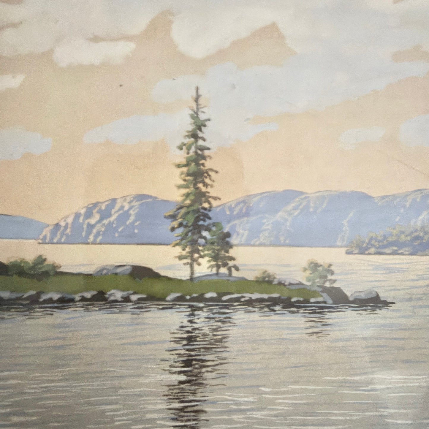 The Calm of 1931. Vintage Swedish Painting by Johan Lorens Riddersparre.