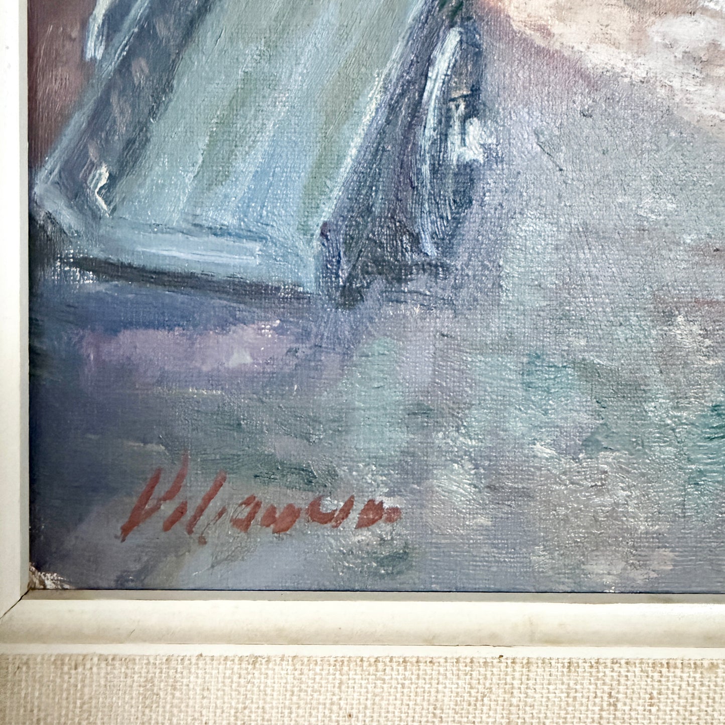 A Moment in Italy, 1940-50s. Vintage Oil Painting.