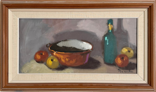 Nordic Still Life. Large Vintage Swedish Oil Painting by Kurt Rosander
