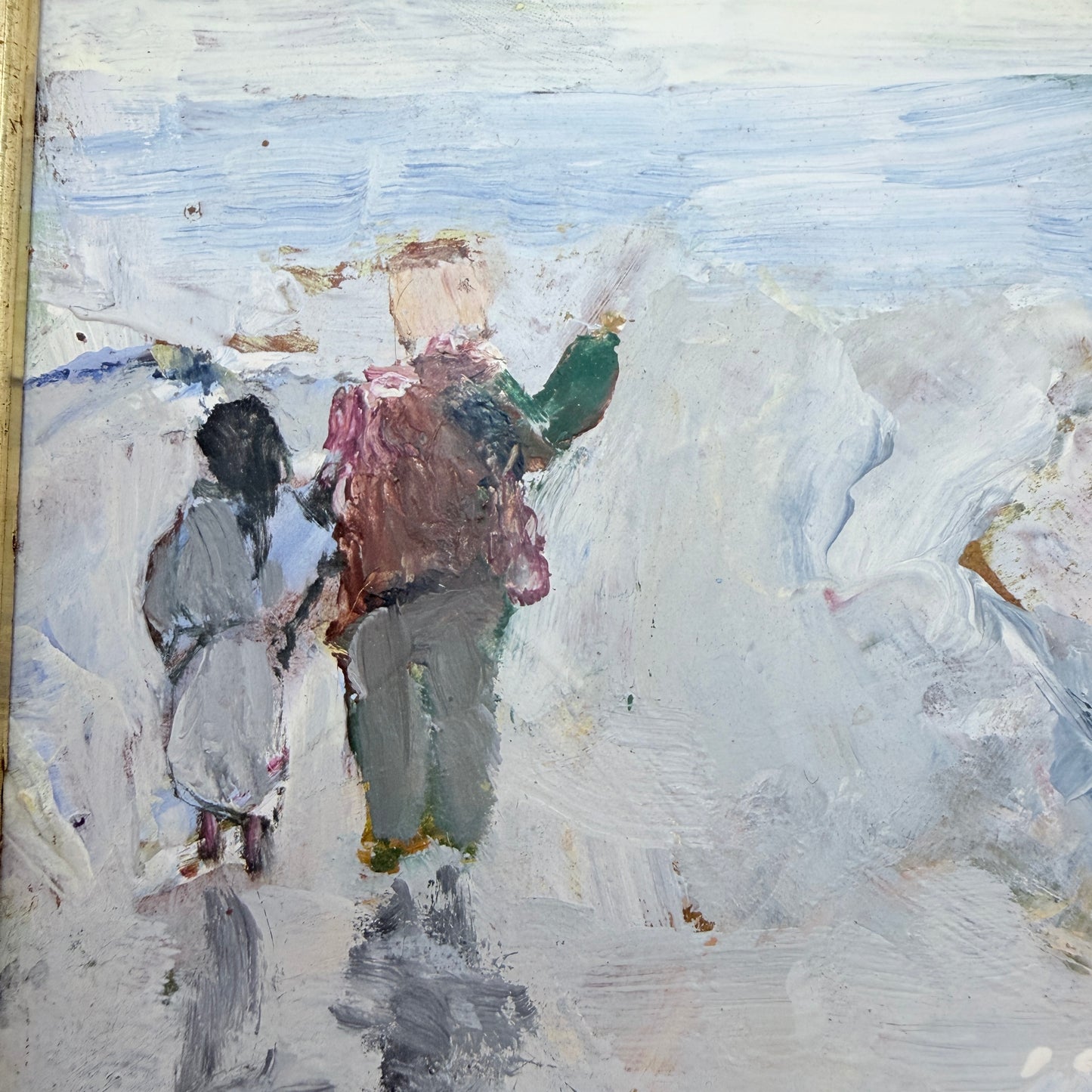 At the Edge. Vintage Swedish Oil Painting by Bo Yson Sjöberg