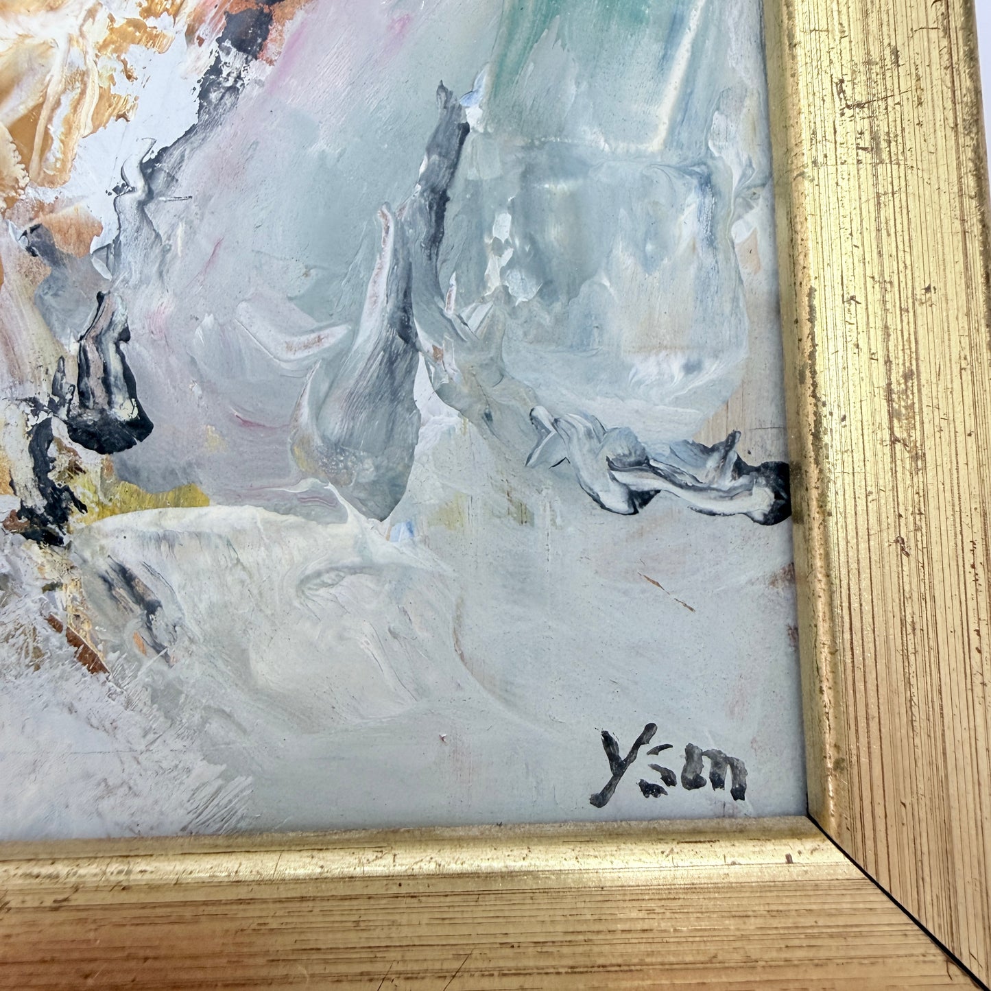 At the Edge. Vintage Swedish Oil Painting by Bo Yson Sjöberg