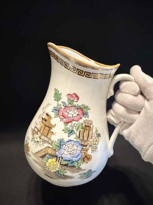 Rörstrand, Sweden late 1800s. Large Antique Summer Lemonade Pitcher