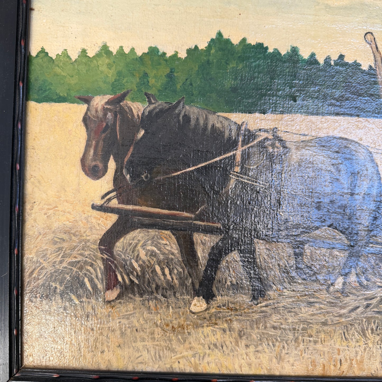 När Axen Mognat, 1925. Antique Swedish Oil Painting, by Olof Hugo