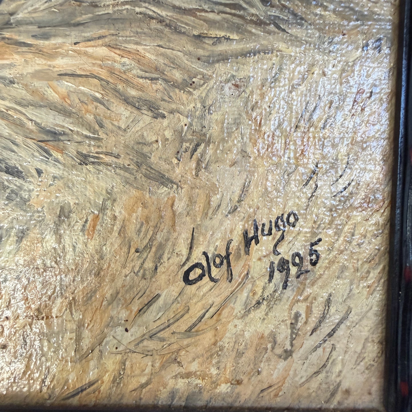 När Axen Mognat, 1925. Antique Swedish Oil Painting, by Olof Hugo