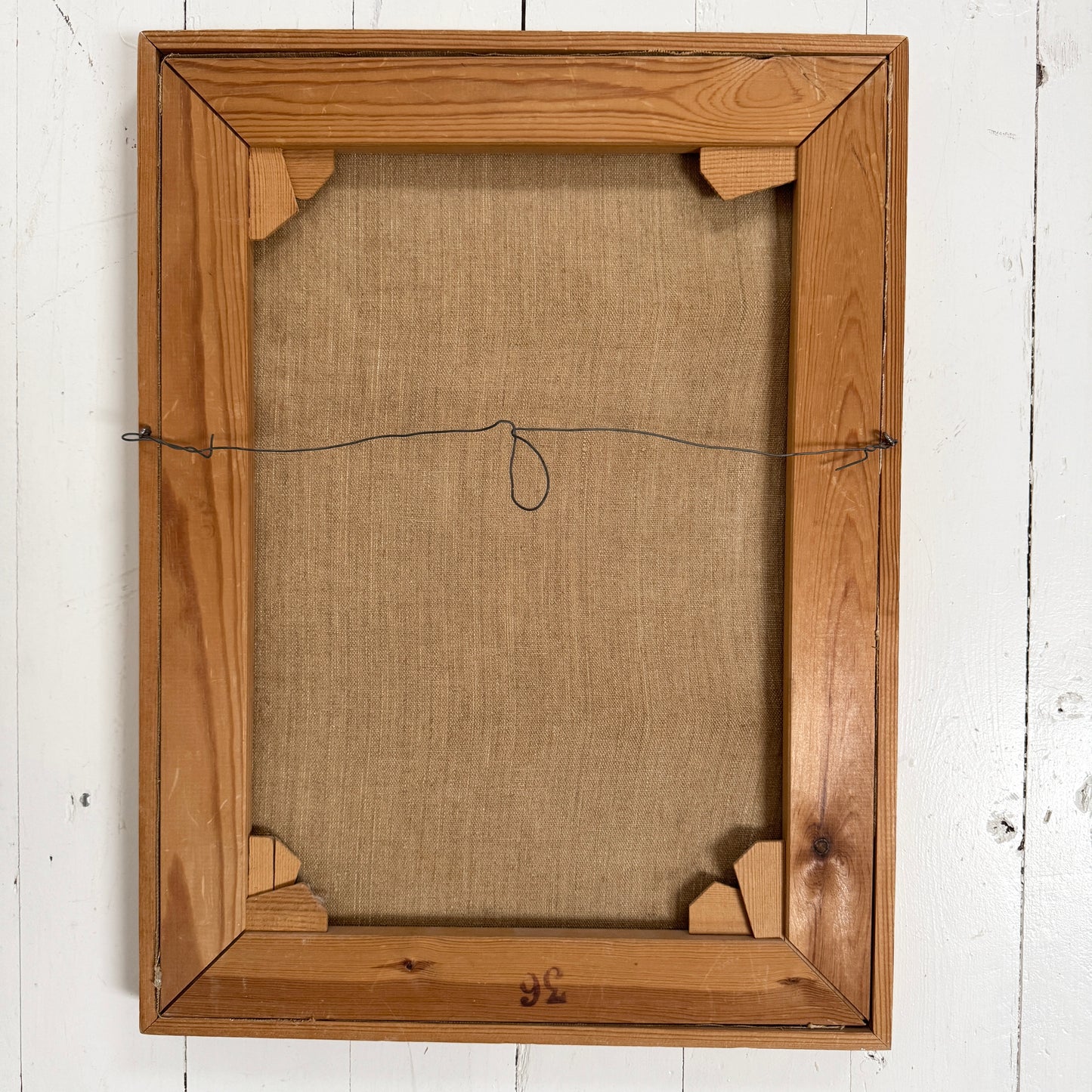 Abstract Window 1955. Vintage Swedish Oil Painting.