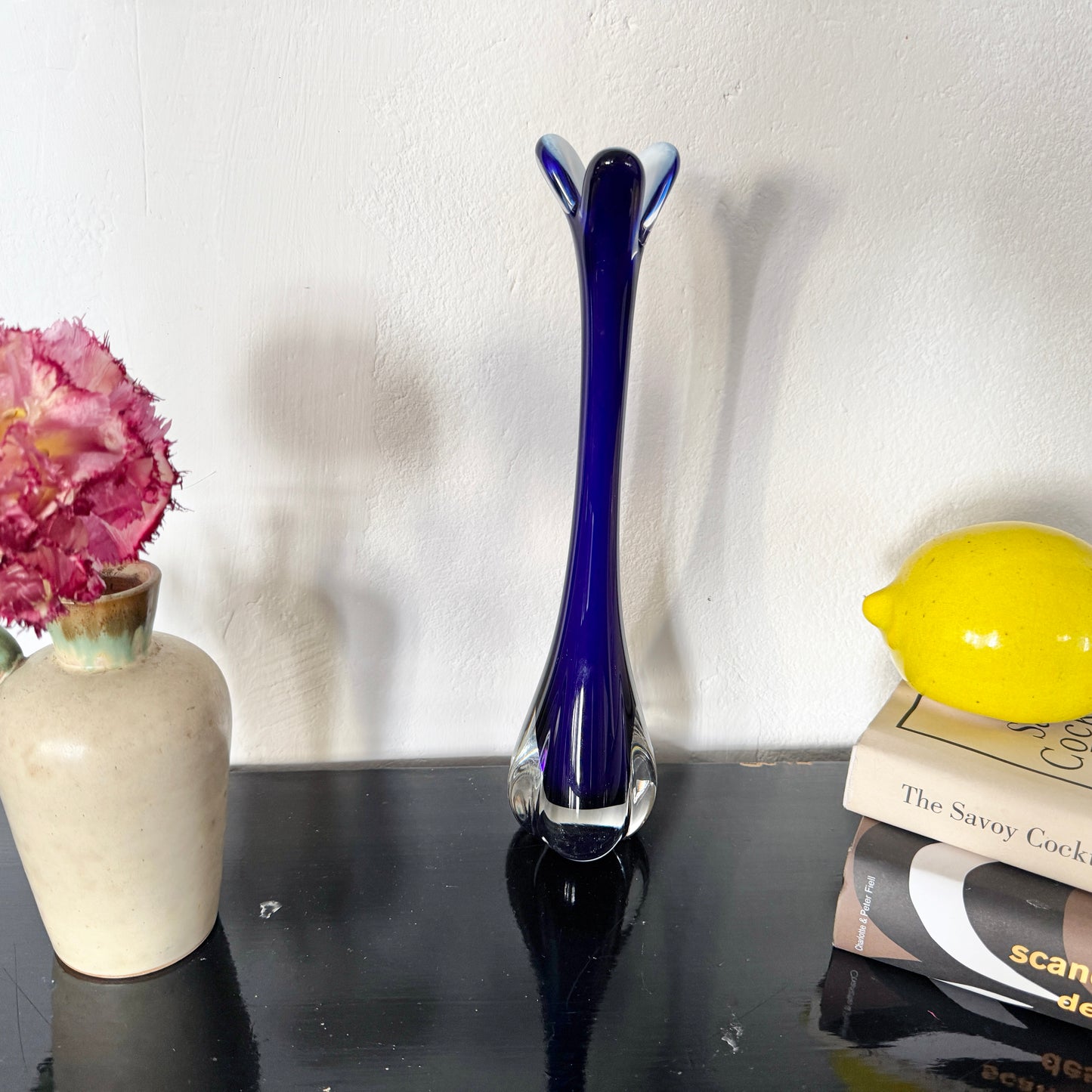 Sea Glasbruk. Sweden Vintage Glass Vase.
