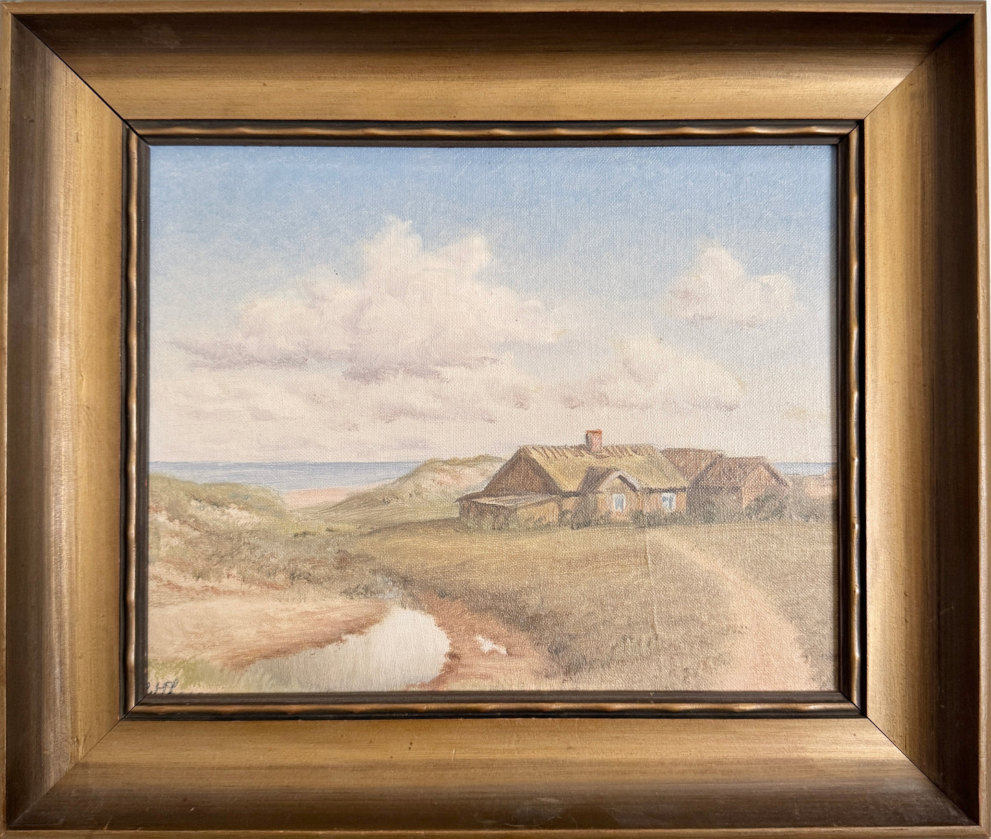 Soft Light over Jutland. Vintage Danish Oil Painting.