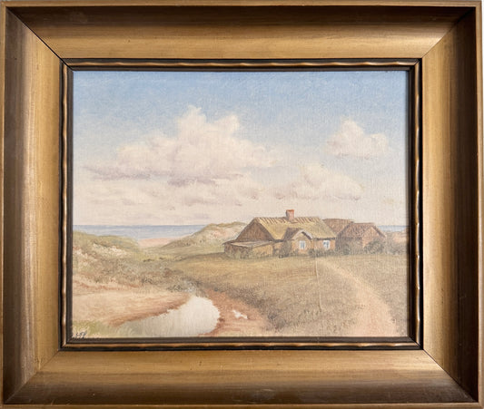Soft Light over Jutland. Vintage Danish Oil Painting.
