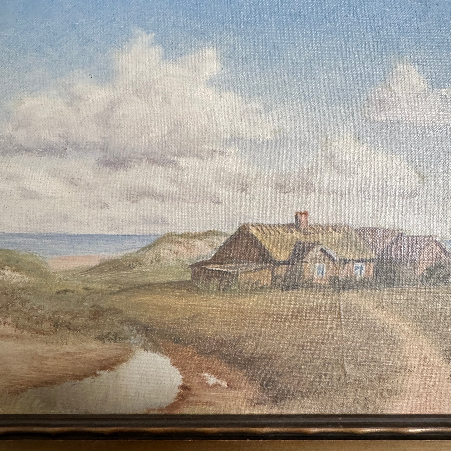 Soft Light over Jutland. Vintage Danish Oil Painting.