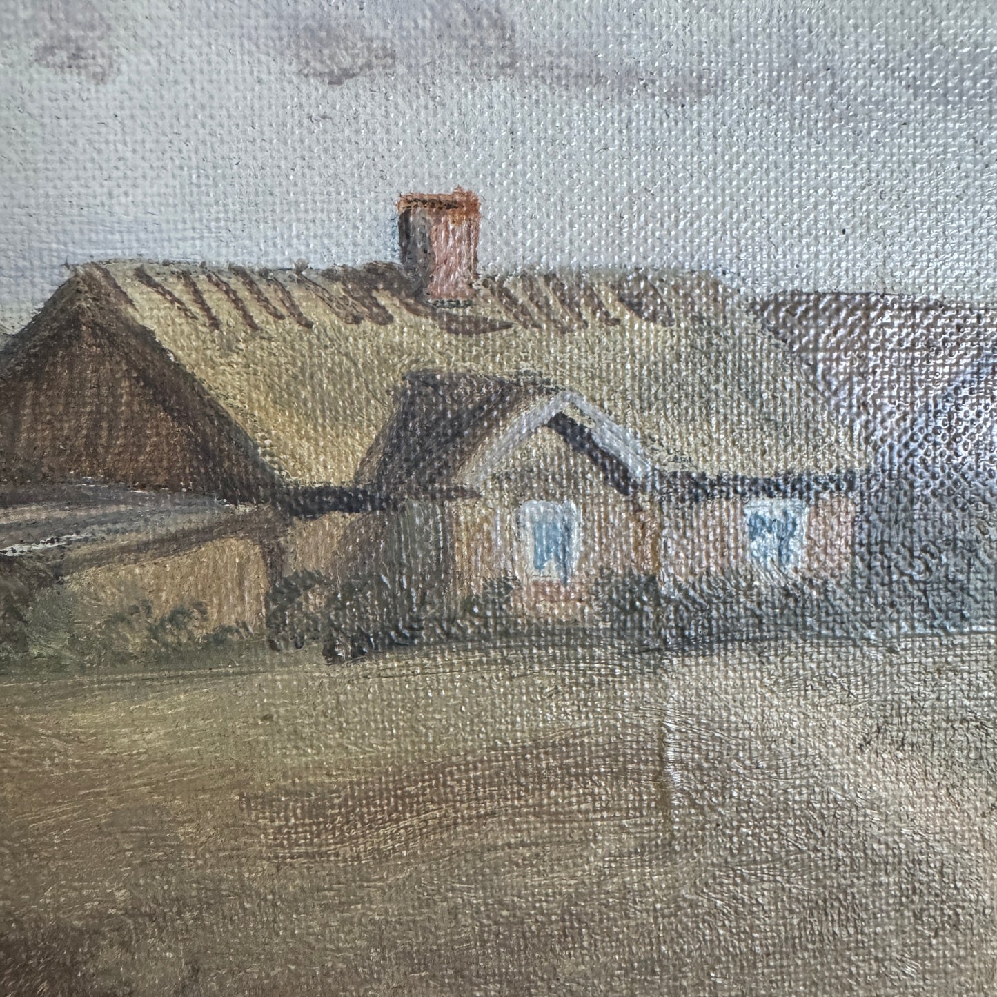 Soft Light over Jutland. Vintage Danish Oil Painting.