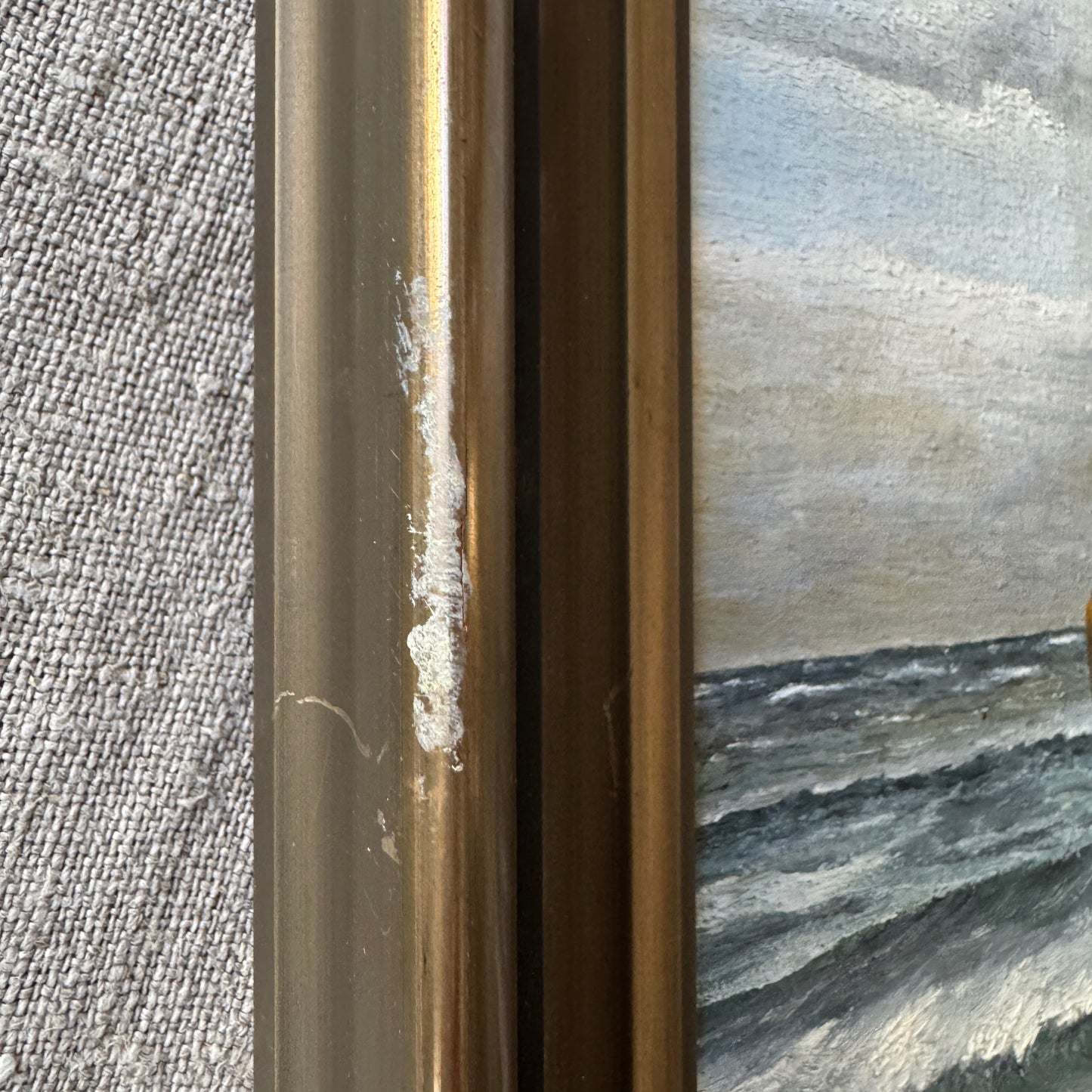 Stranded 1939. Vintage Swedish Oil Painting.