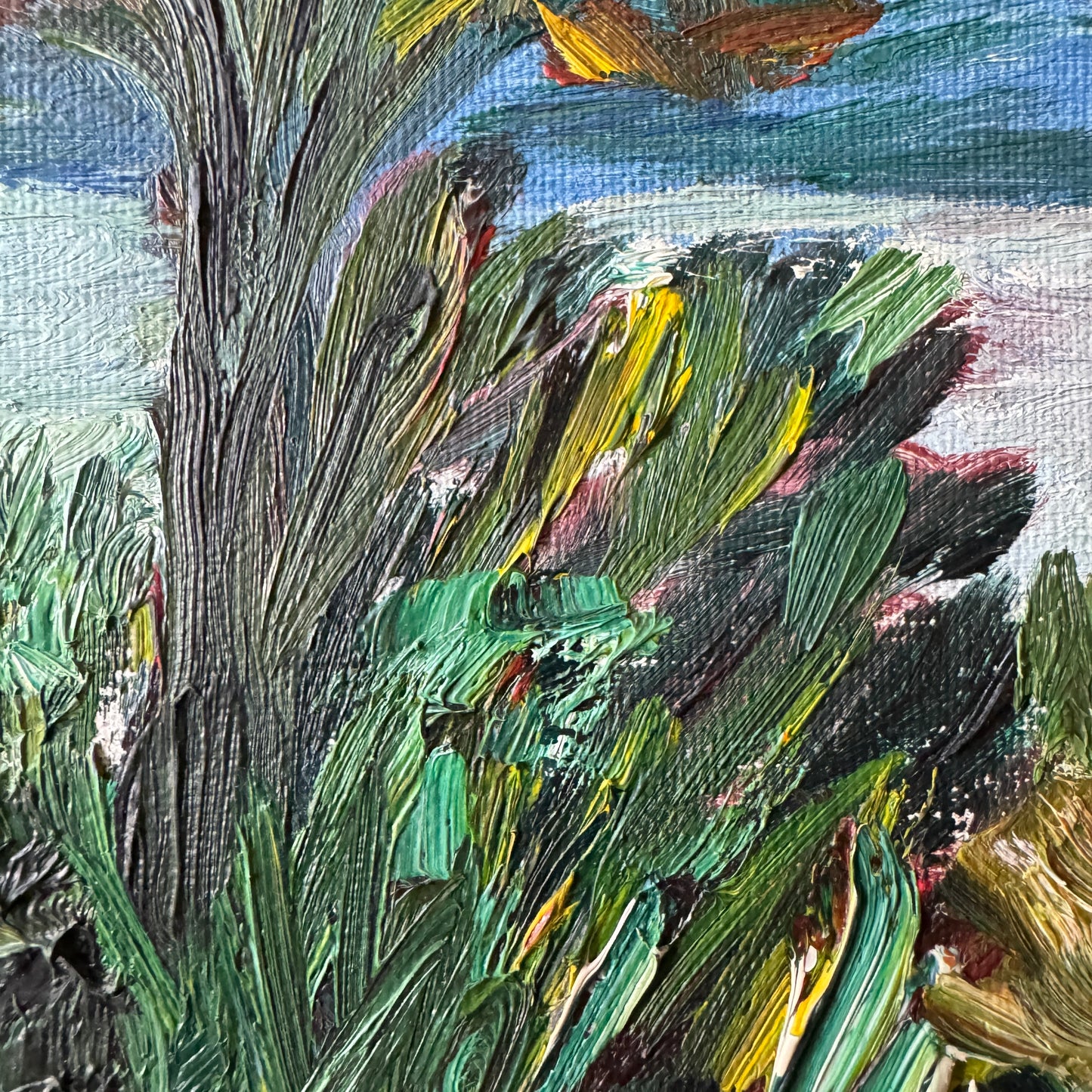 Coastal Flora in Bloom. Vintage Swedish Oil Painting