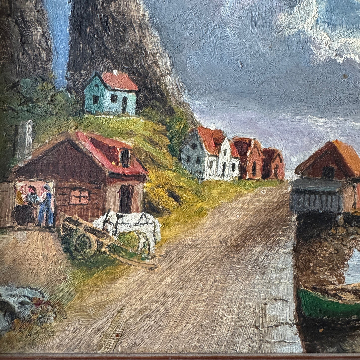 Fjällbacka. Swedish Oil Painting Early 1900s.