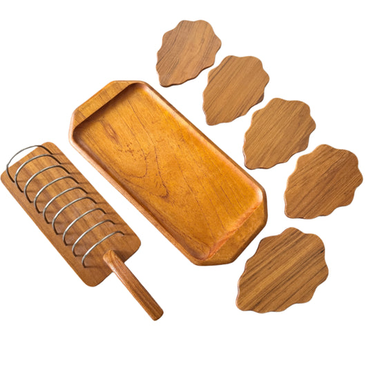 Breakfast on Teak. Karl Holmgren Set. Sweden ca 1960s.