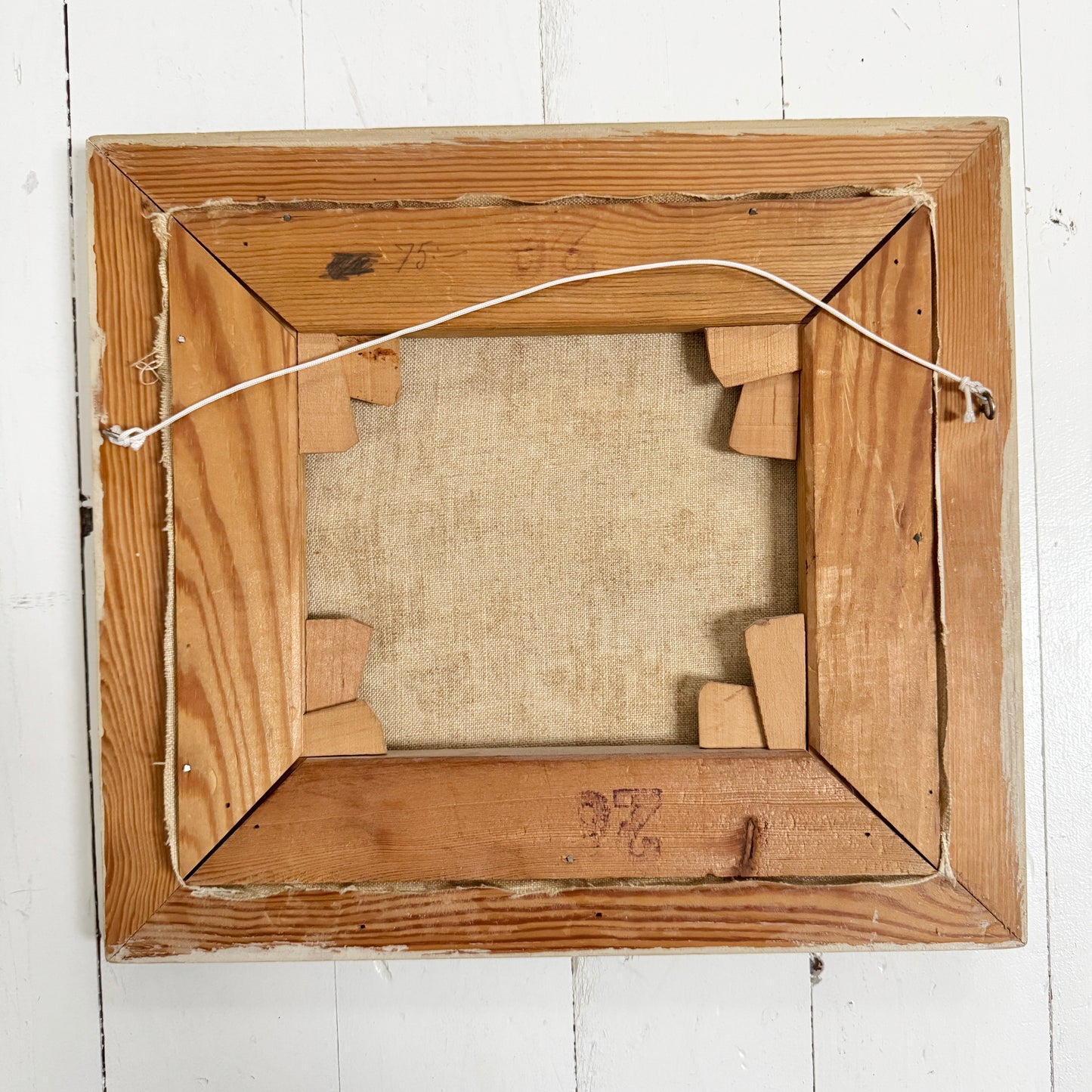 Anemones in Forest. Vintage Swedish Oil Painting.