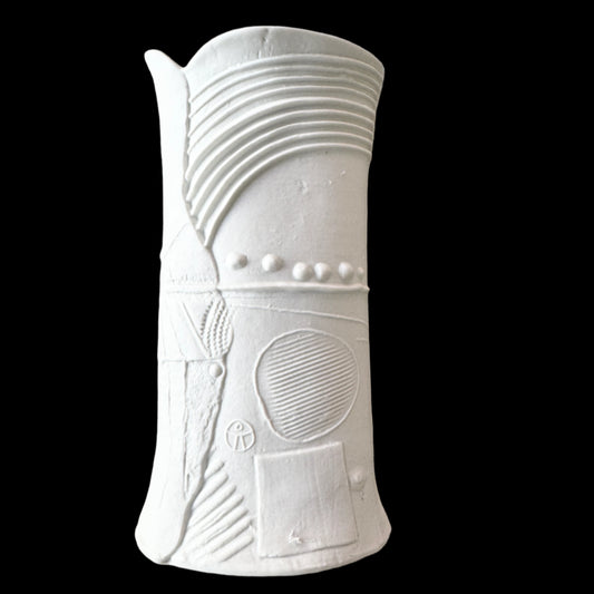 Bertil Vallien for Röstrand Sweden. Vintage Parian Ware Porcelain Vase.