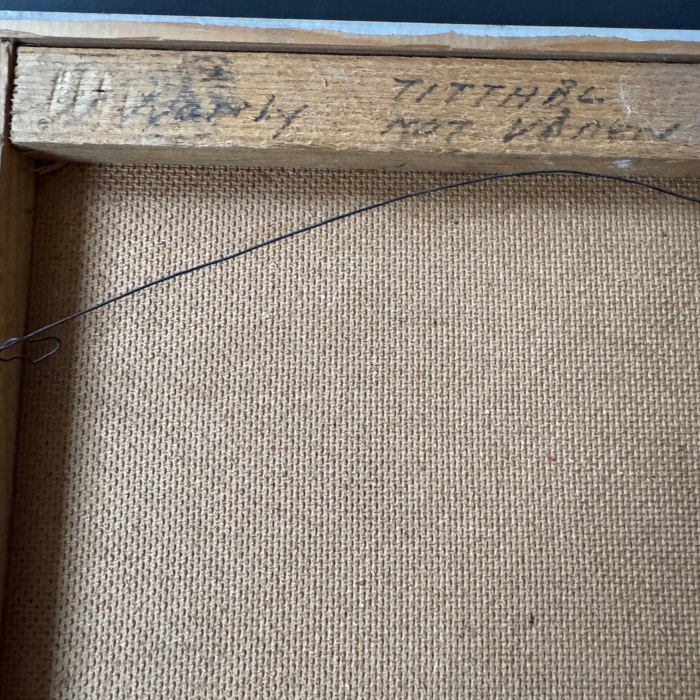 Titthål mot Våren (Peephole towards Spring). Vintage Swedish Oil Painting.