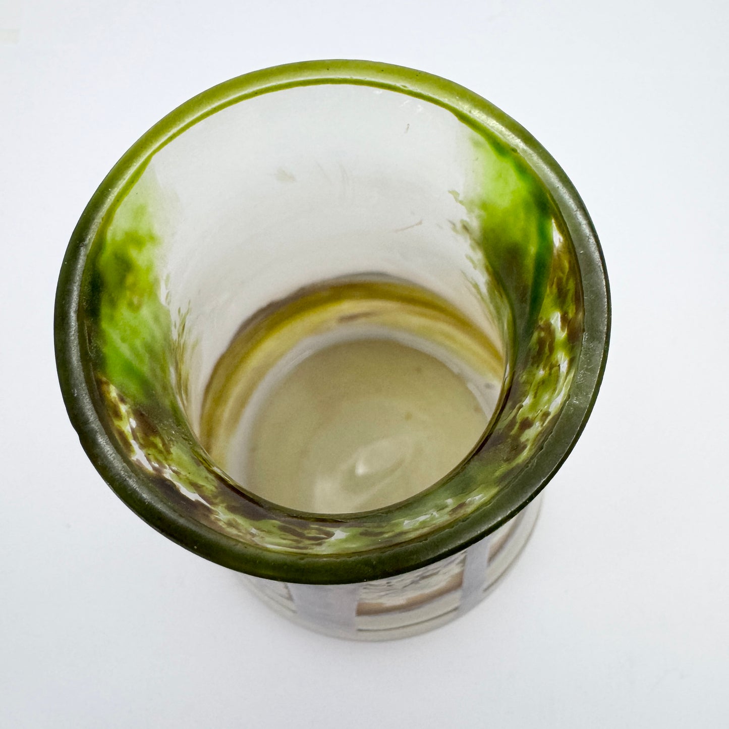 Early 1900s Hand-painted Enameled Glass Vase.
