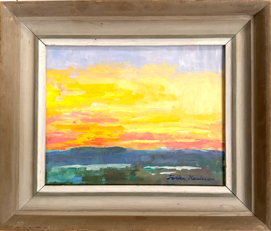 Moment Before NIght. Vintage Swedish Oil Painting.