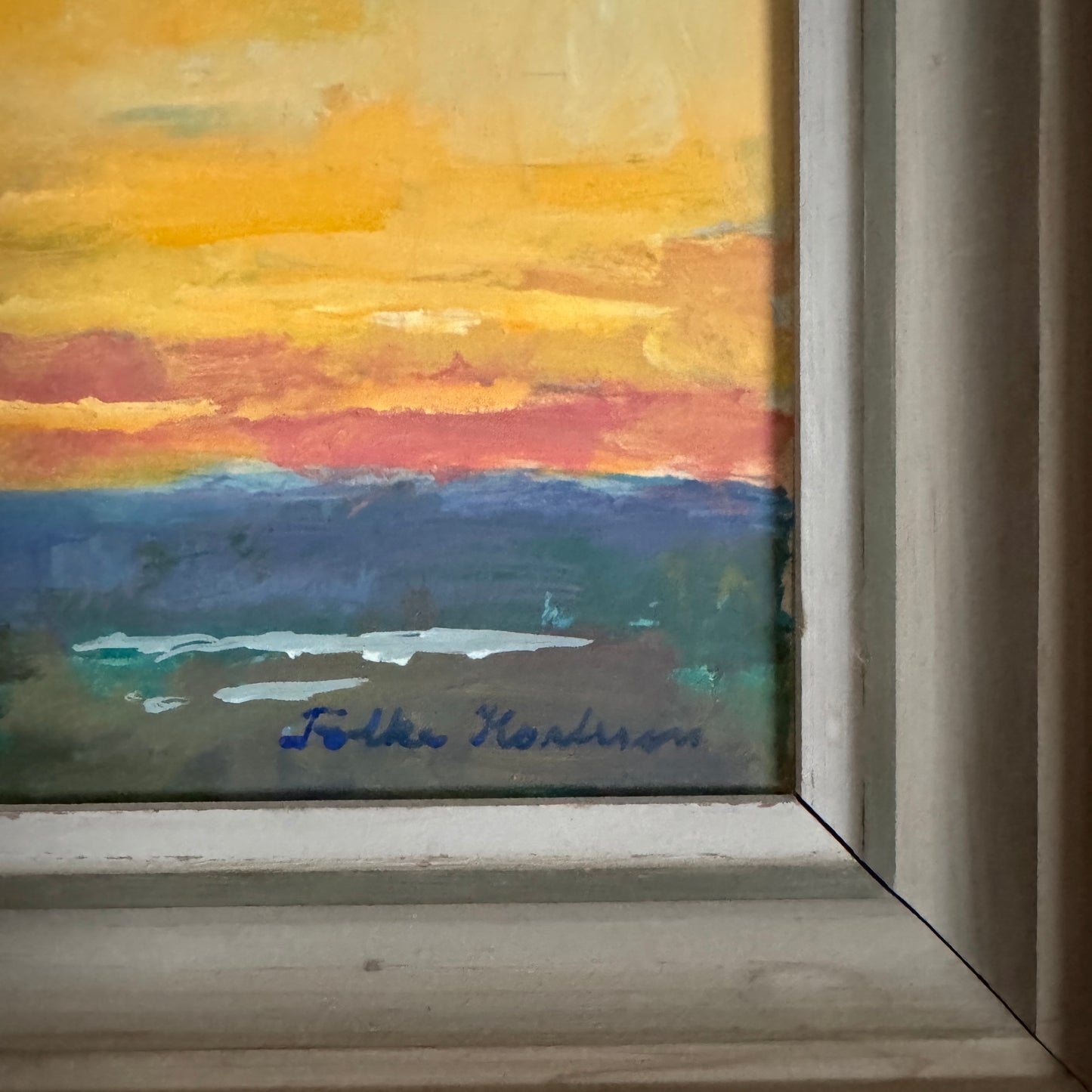 Moment Before NIght. Vintage Swedish Oil Painting.