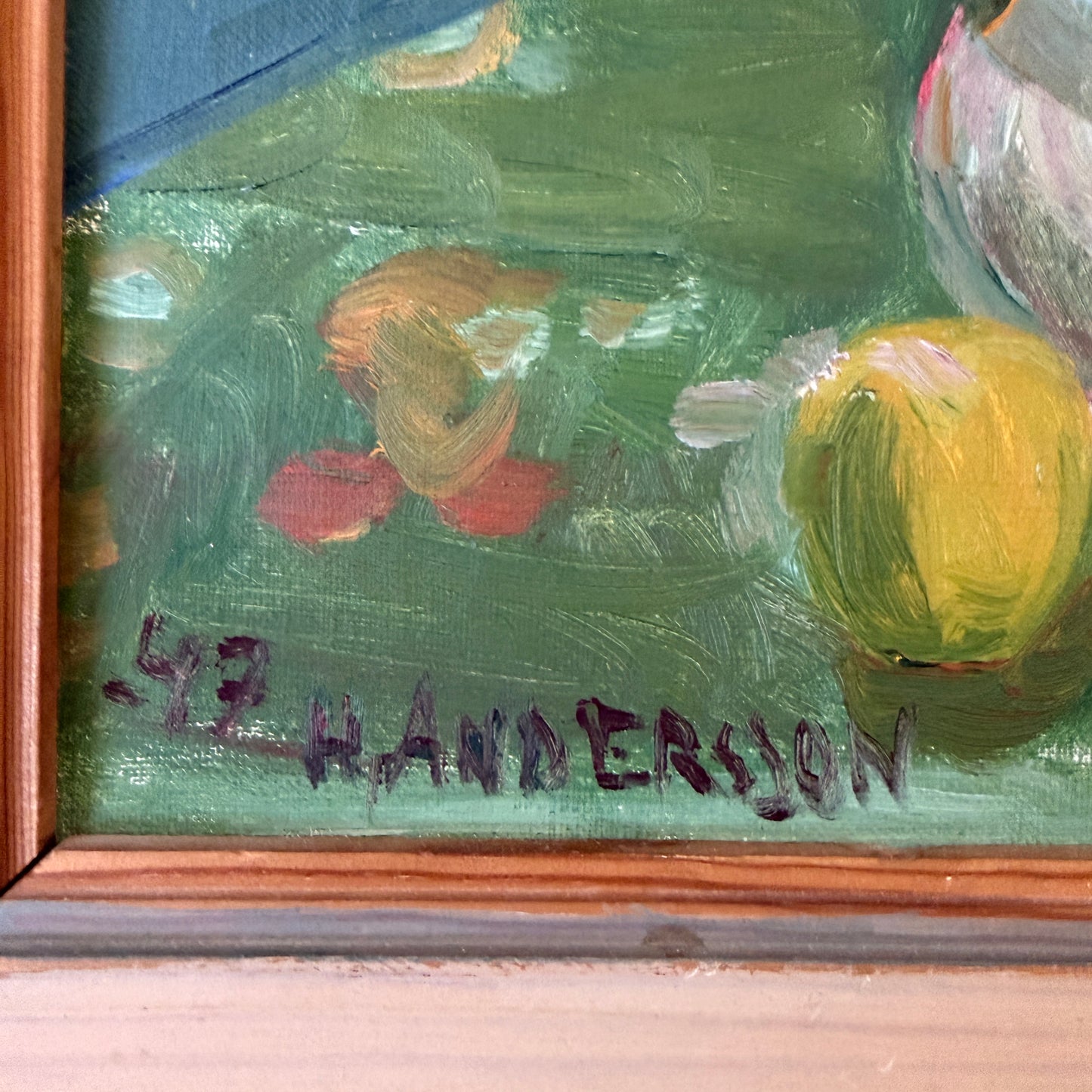 Summer Bouquet, 1947. Vintage Swedish Oil Painting by Helge Andersson.