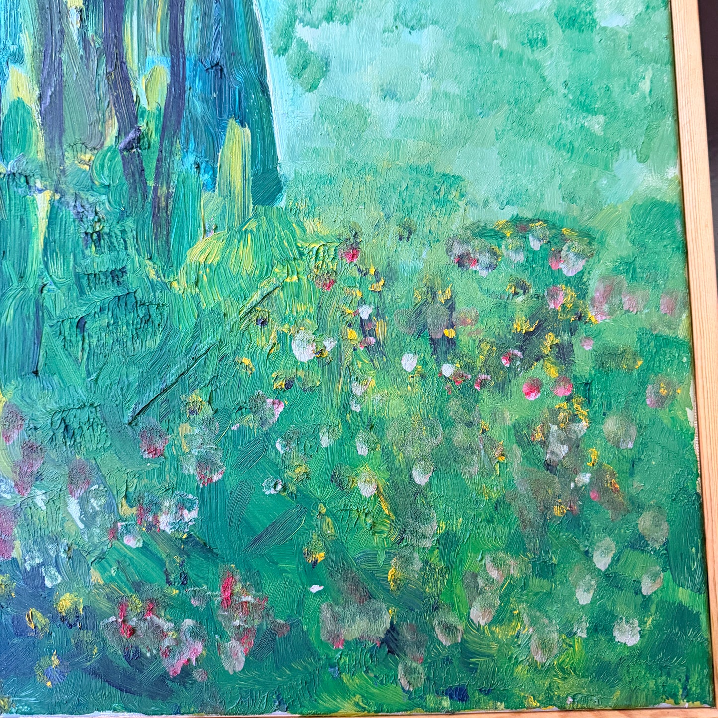 Poppies. Very Large Vintage Oil Painting by Bo Ernfrid.