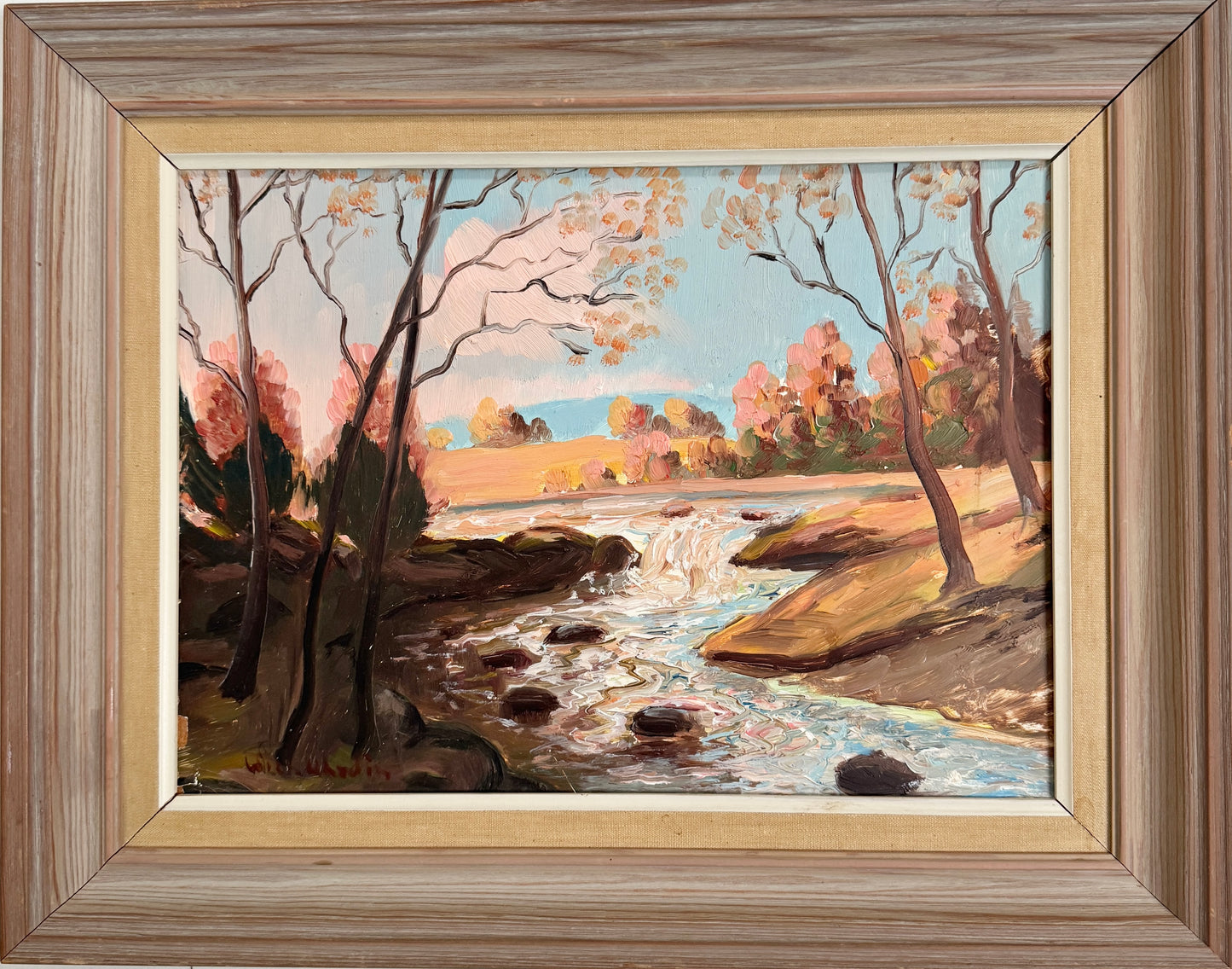 The Gentle Flow. Vintage Swedish Oil Painting by Uhrdin