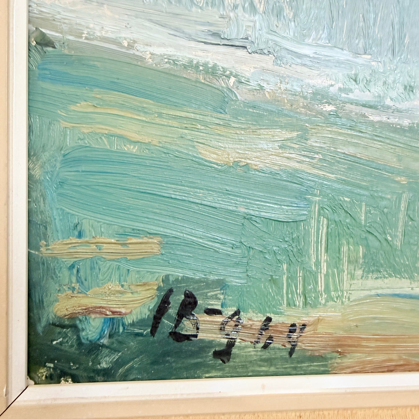 Muted Tides, 1964. Vintage Swedish Oil Painting by Iwan Broberg