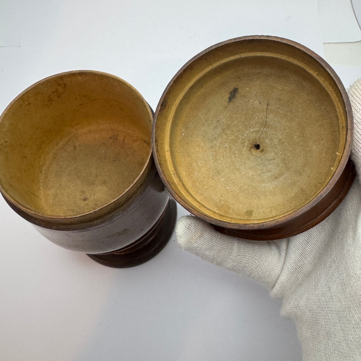 Antique ca year 1800. Scandinavian Apothecary's Treen Cup and Cover