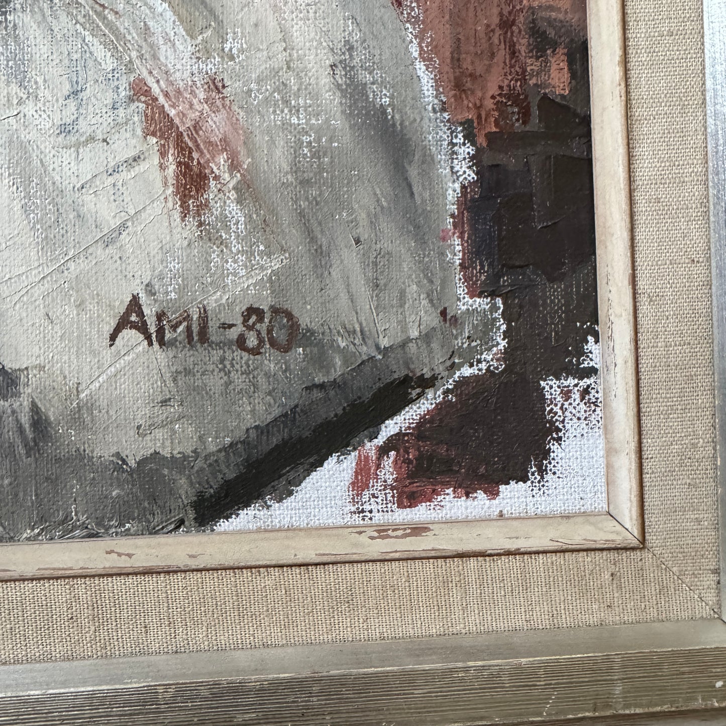 Arrangement in Earth Tones. Vintage Swedish Still Life Oil Painting.