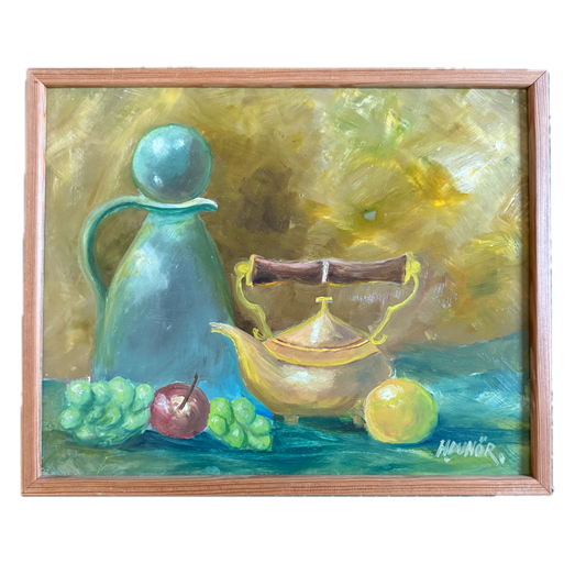 Golden Stillness. Vintage Swedish Oil Painting.