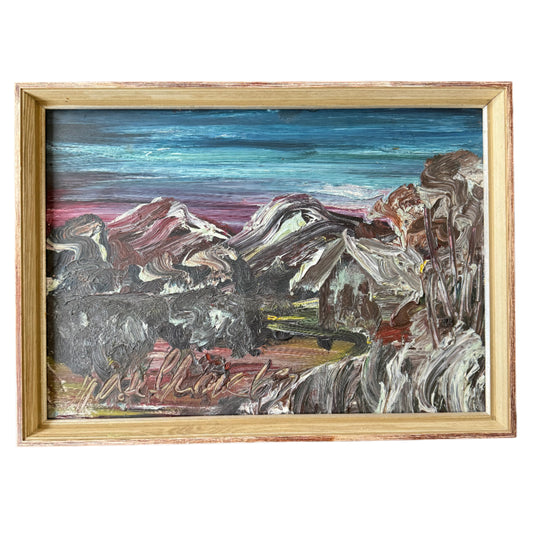 Wild Northscape. Vintage Swedish Oil Painting.