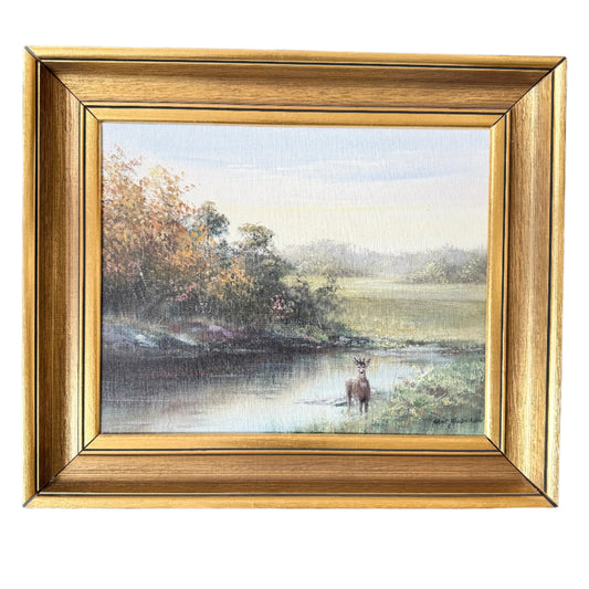 The Pause. Vintage Swedish Oil Painting.