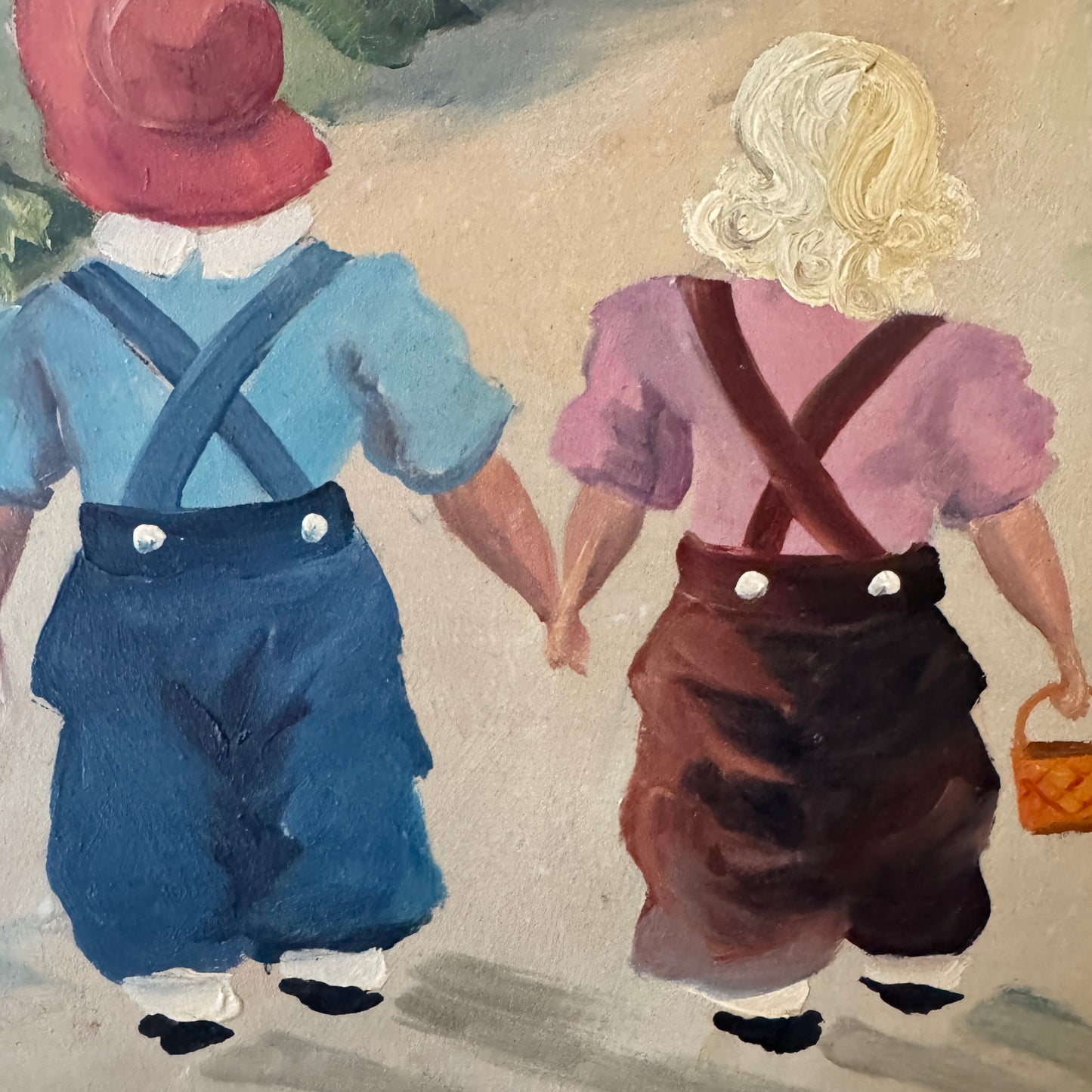 The Way We Once Walked. Vintage Swedish Oil Painting.