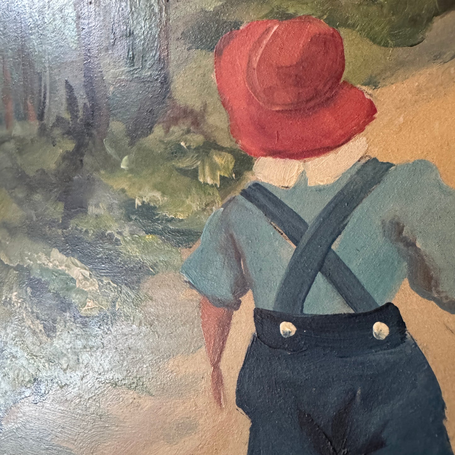 The Way We Once Walked. Vintage Swedish Oil Painting.
