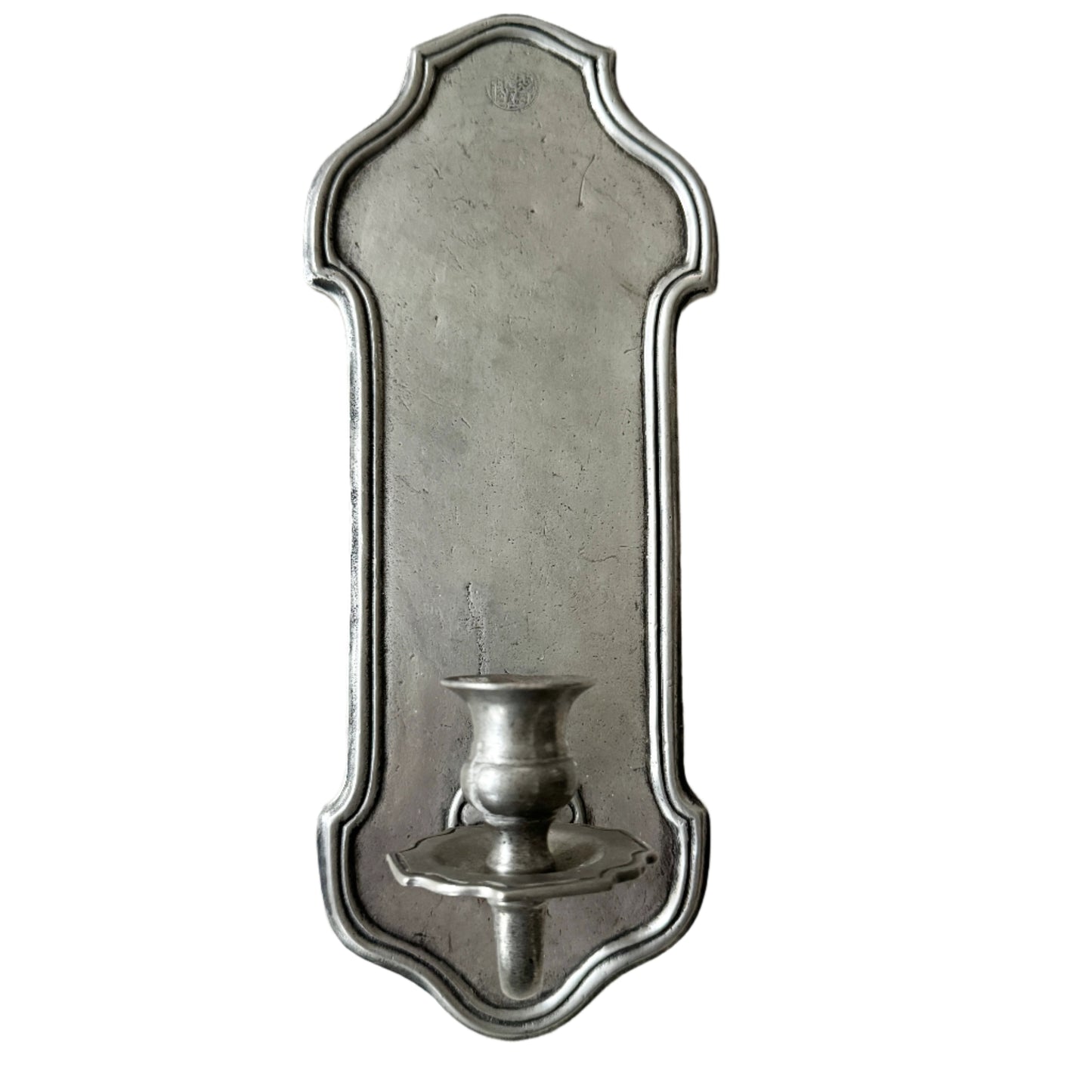 Art Deco 1920s. Italian Pewter Wall Sconce Candleholder.