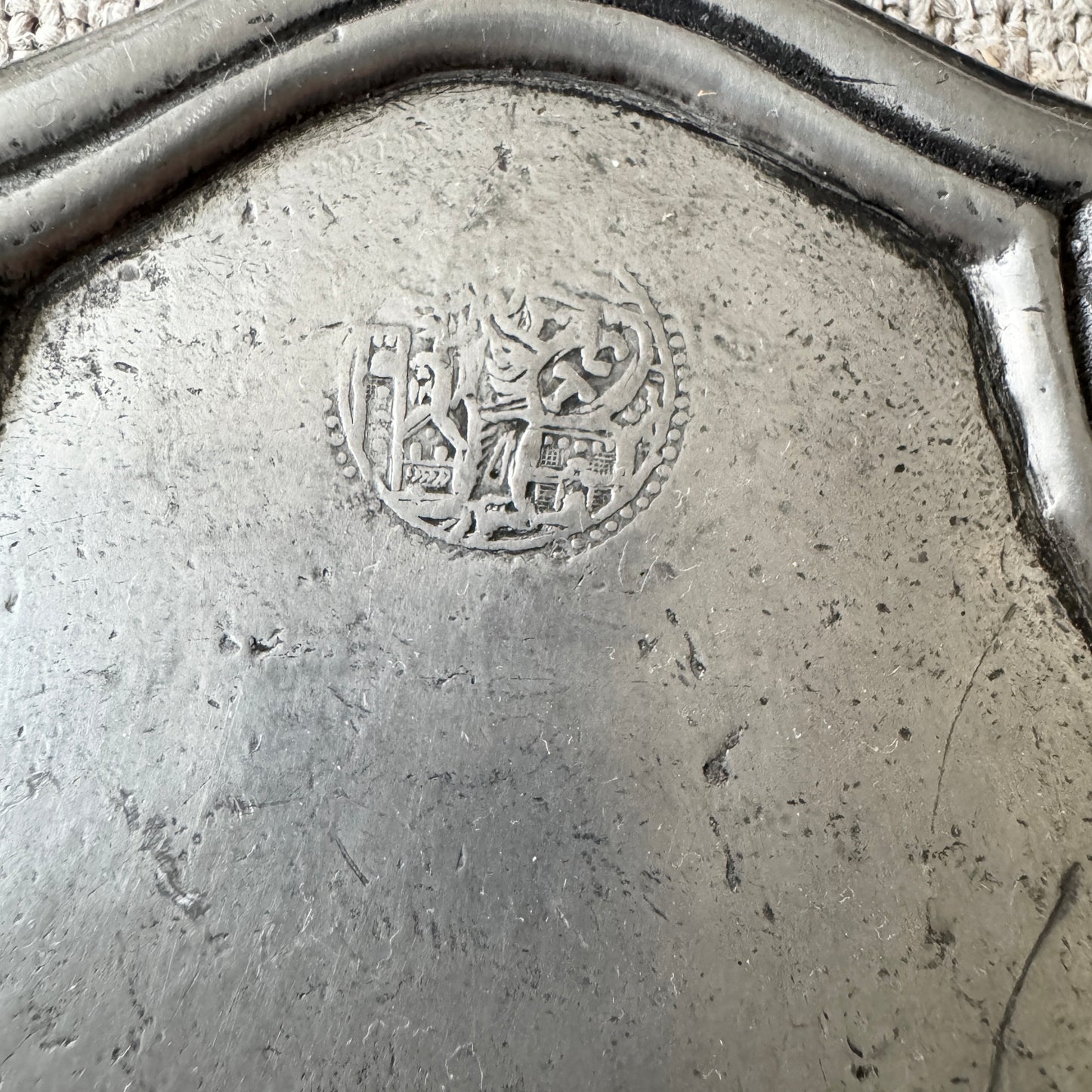 Art Deco 1920s. Italian Pewter Wall Sconce Candleholder.
