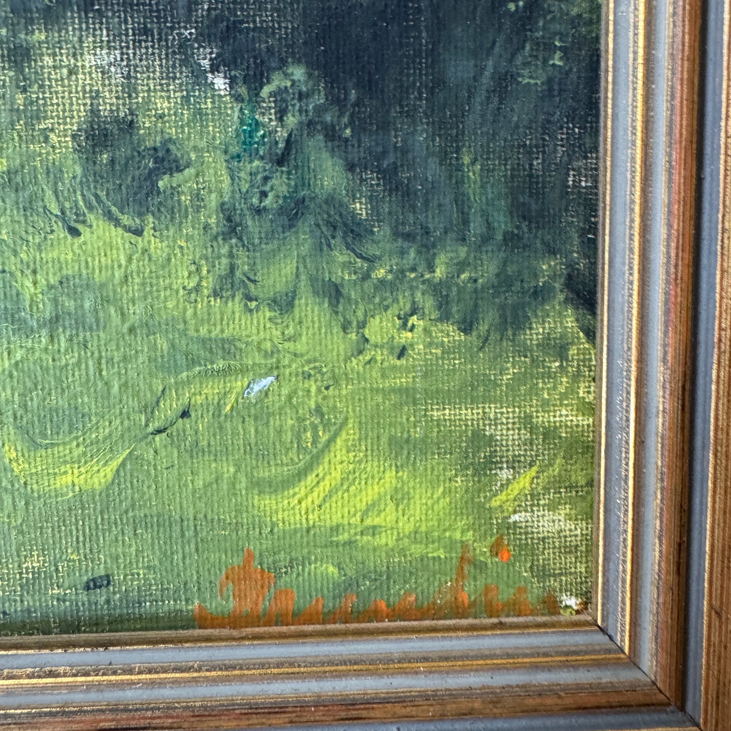 Among the Birches. Vintage Swedish Oil Painting by Hanna Brundin