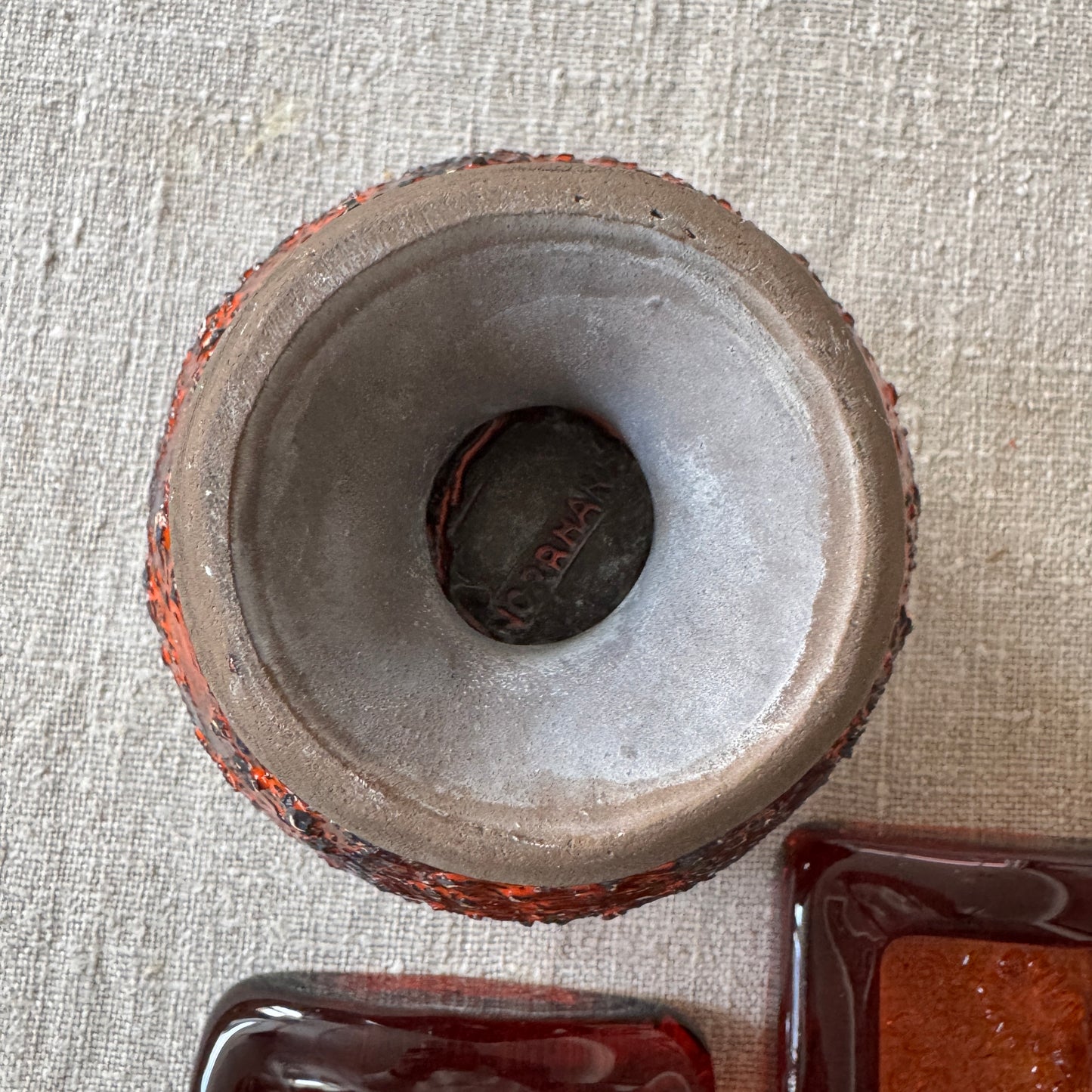 Mid-century Swedish Vignette in Glass and Clay.