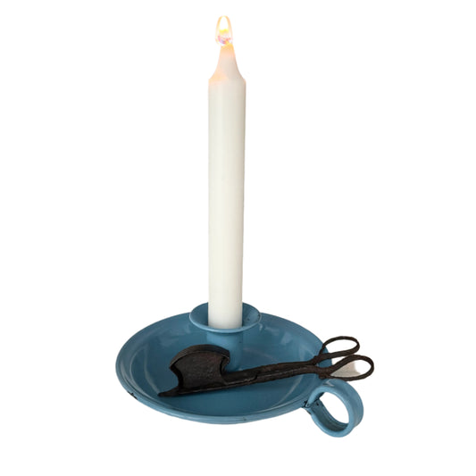 Georgian meets the 50s. Chamber Candlestick and Candle Snuffer Scissors