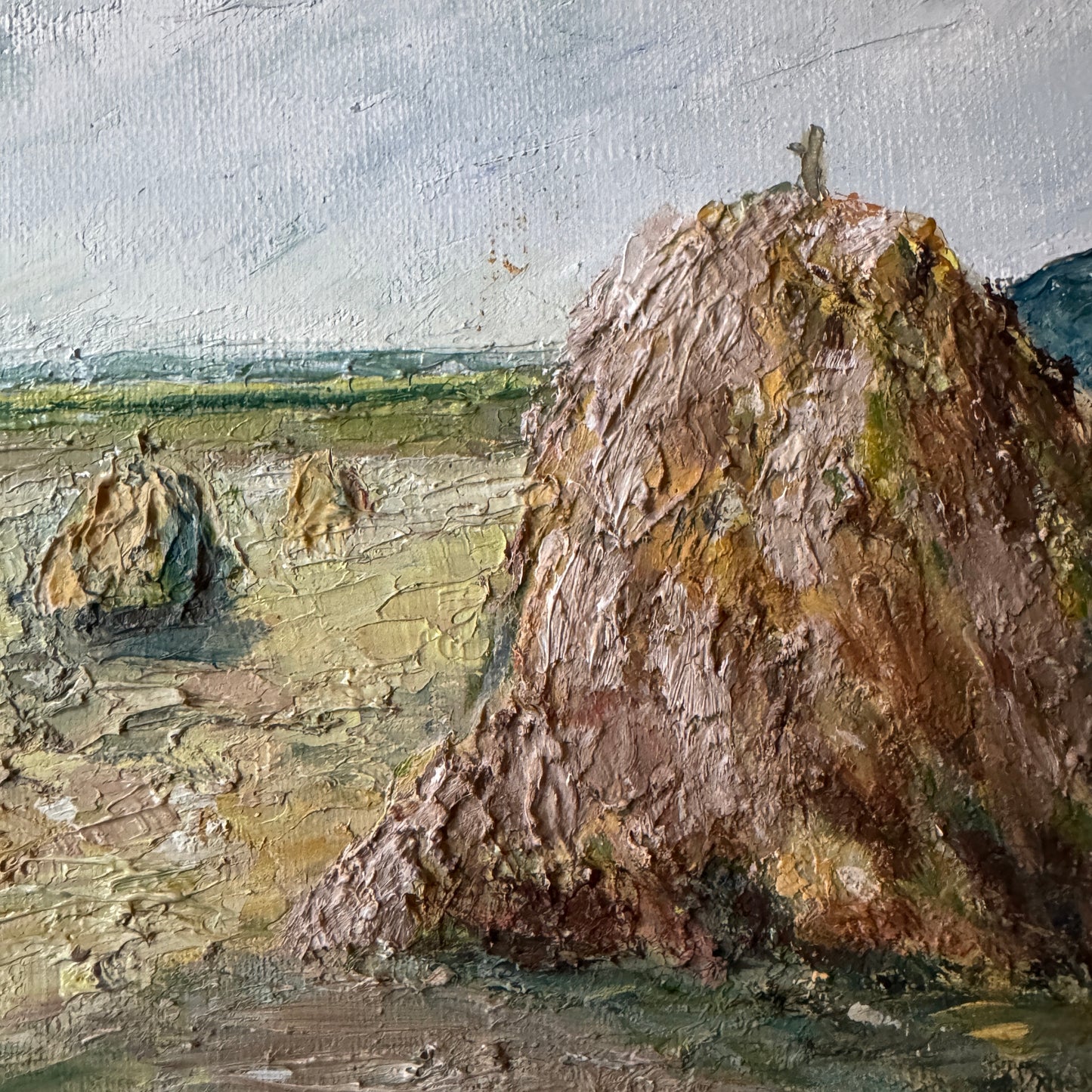 Harvest Guardians. Vintage Swedish Oil Painting by Uno Erland.