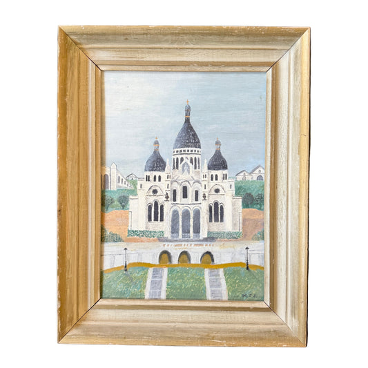 A Swedish Eye on Paris. Vintage Oil Painting Sacré-Cœur.