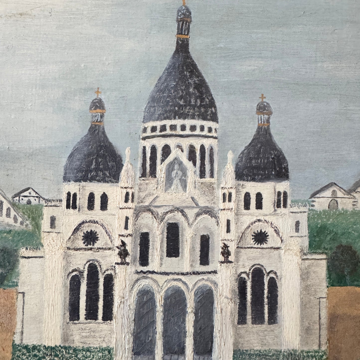 A Swedish Eye on Paris. Vintage Oil Painting Sacré-Cœur.