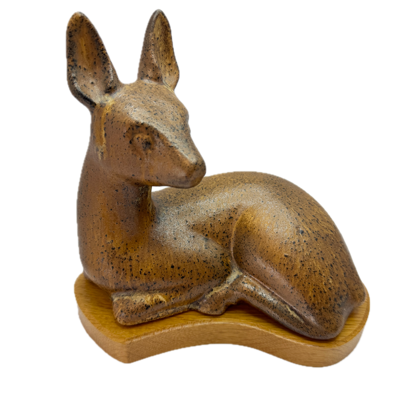 Oskar Hartung for EGO Lidköping, Sweden. Large Vintage Stoneware Deer Figurine