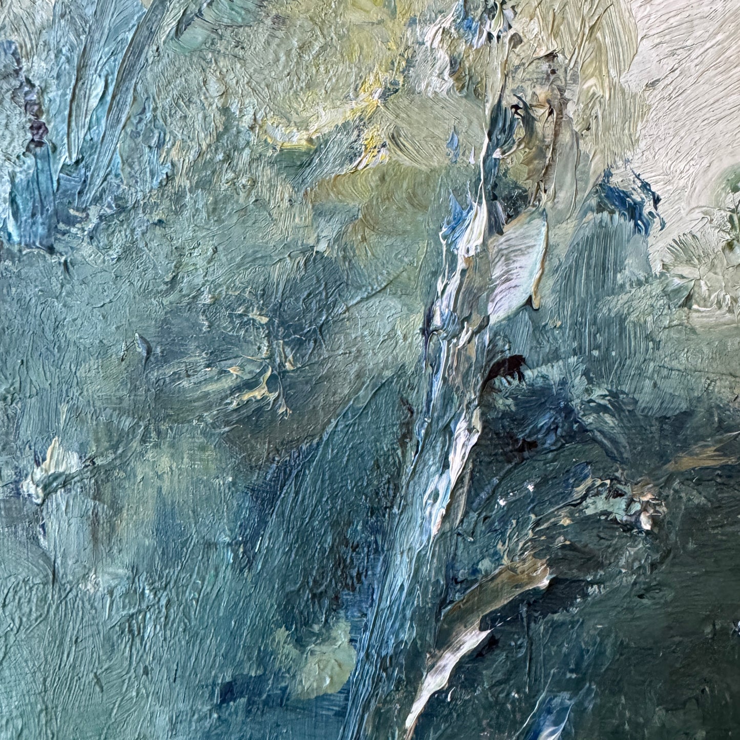 Emerald Stillness. Vintage Swedish Oil Painting.