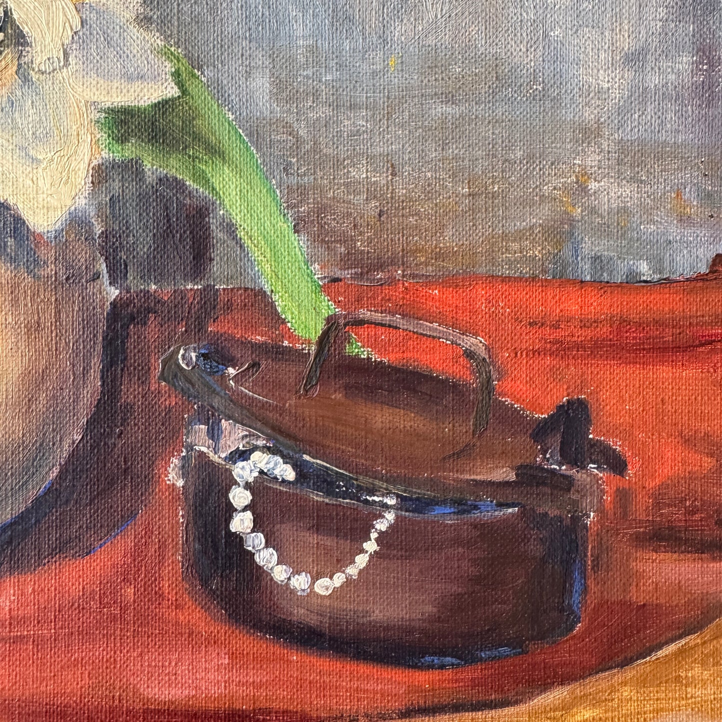 Traces of a Lady, 1936. Vintage Swedish Oil Painting.