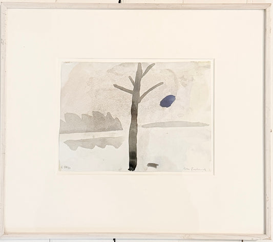 Abstract Landscape. VIntage Swedish Watercolor by Gösta Backlund